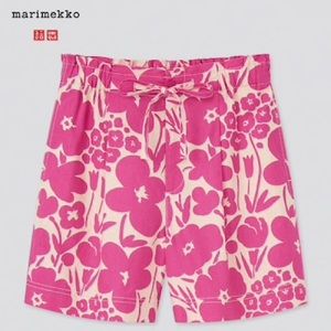 MARIMEKKO LINEN-BLEND SHORTS